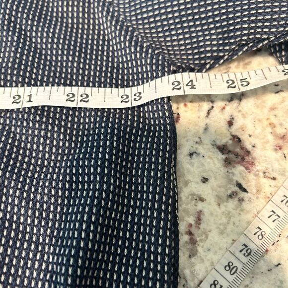 NWT Slazenger Long Sleeve Crew Neck Textured Shirt Blue Luxury Cotton Large - Picture 6 of 7